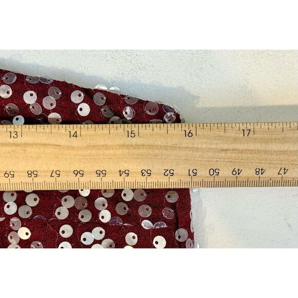 Lulus Lavish Lover Wine Red Strapless Sequin Maxi Cocktail Dress With Slit L - Picture 8 of 8